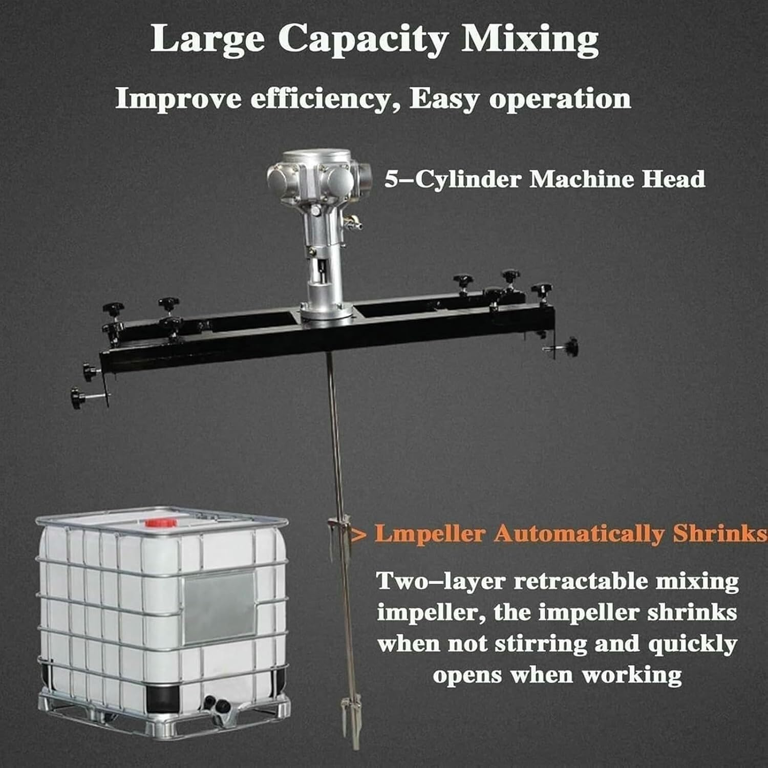 FLTRGO Air Mixer, Pneumatic Support Mixer, Paint Mixer, Commercial Mixer, for Paint Coating Materials, Viscous Liquid Ink~/