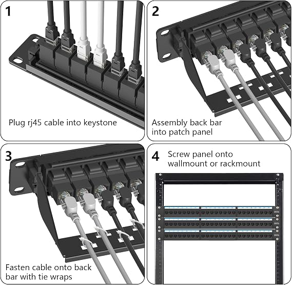 Jadaol Cat6 24 Port Patch Panel