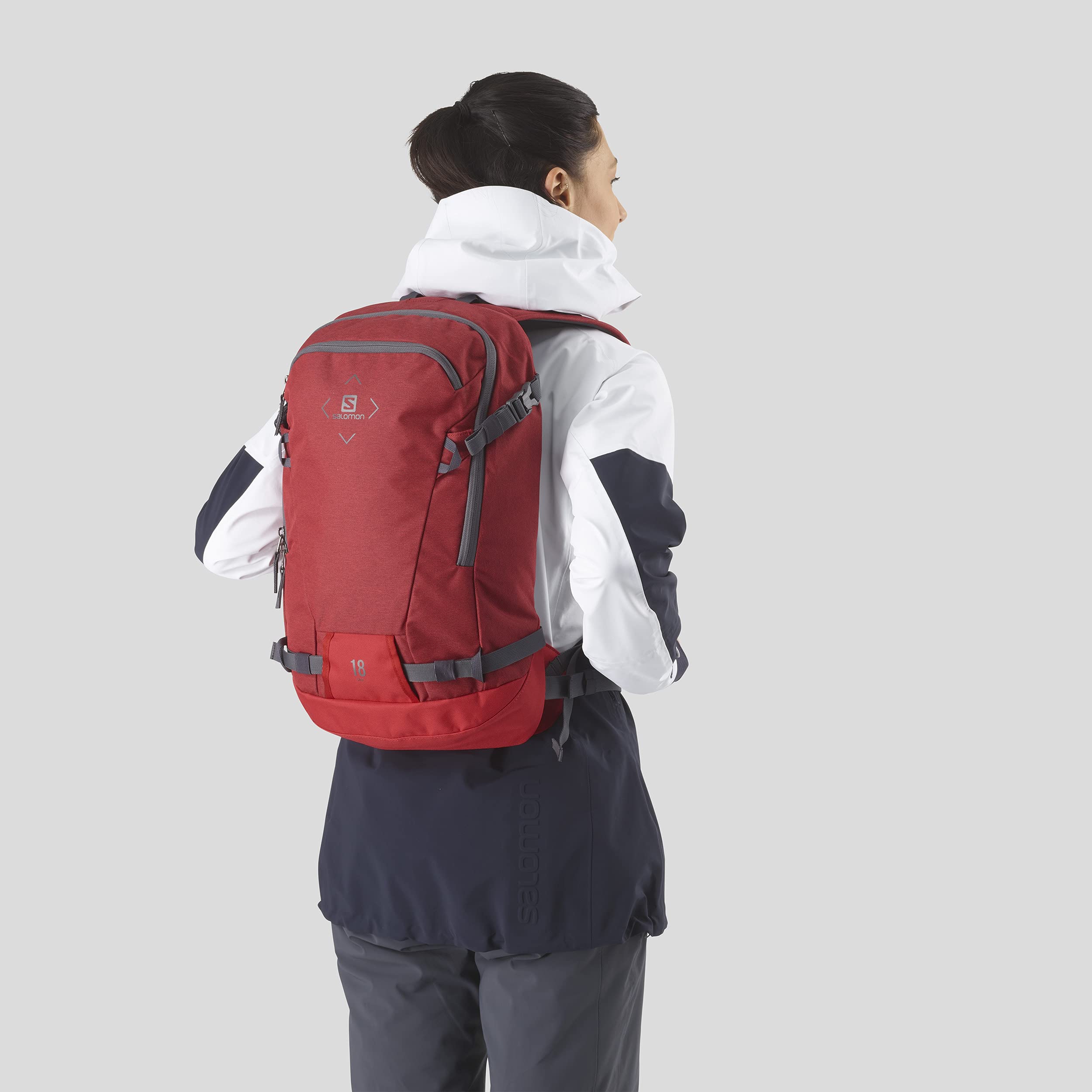 Salomon Side 18 Unisexe Sac à dos Ski Snowboard pour bottes et gants Vélo Tout Terrains VTT 18L