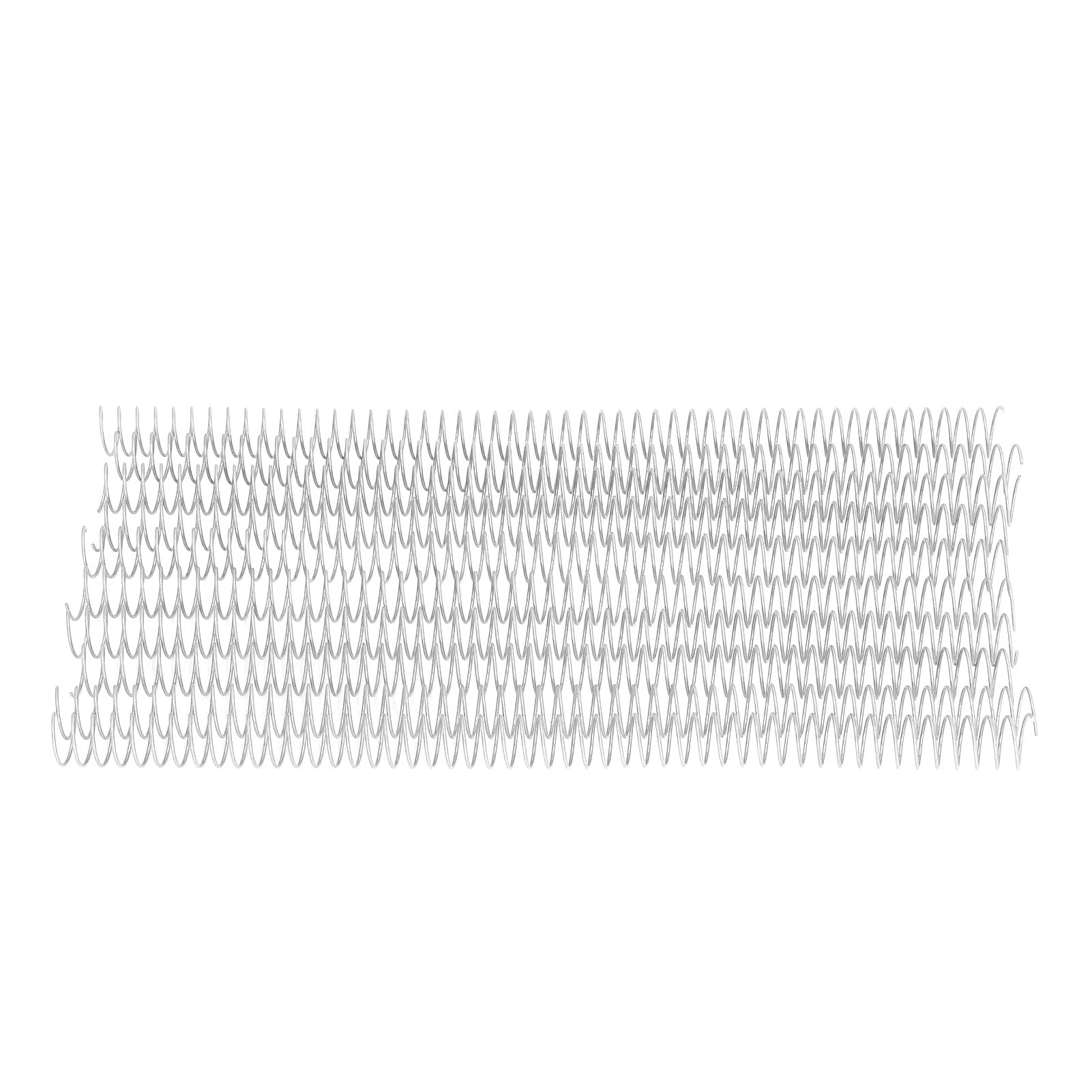 100 pièces de spirale de reliure, diamètre 16 mm, 48 spires, pas 4:1, bobine de reliure en spirale format A4 d’une capacité de 140 feuilles, pour les documents et présentations (Argent)