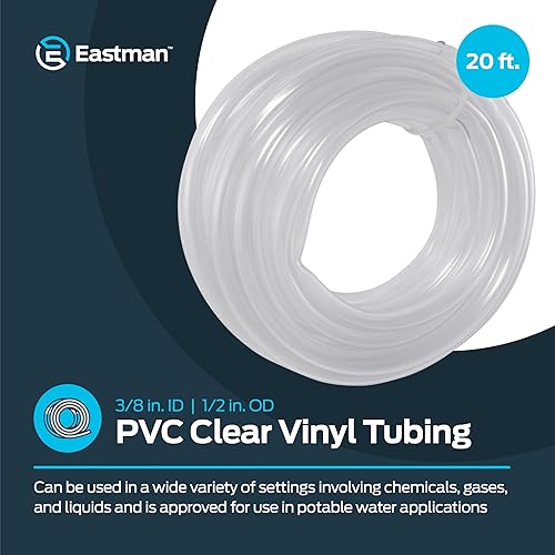 Miniatura 39 de EZ-FLO - Tubo de vinilo transparente de PVC de 1/2 pulgada de diámetro interior (5/8 pulgada de diámetro exterior), 50 pies de longitud, 98623