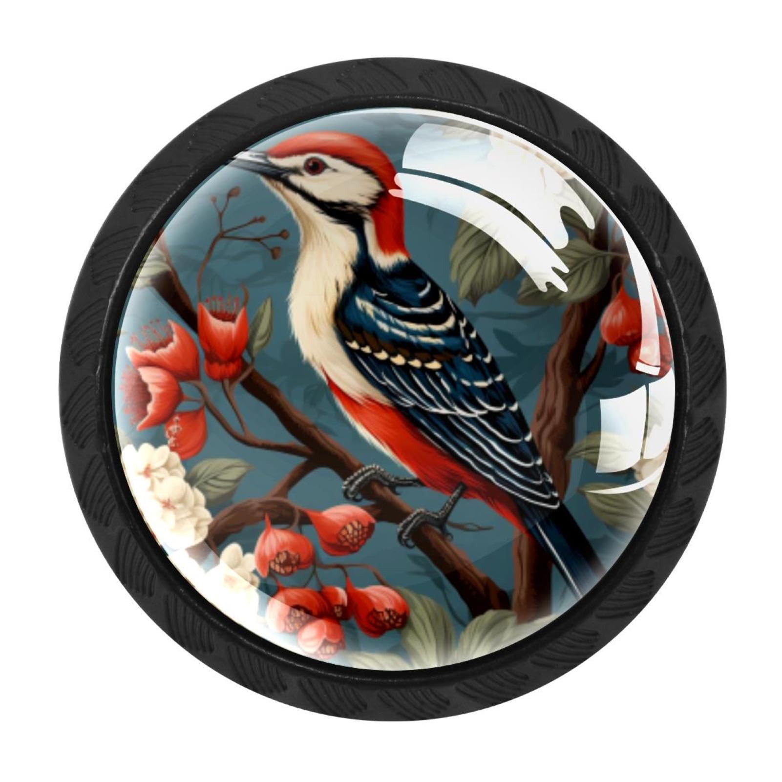 CHENZZZZ 4 Pack Woodpecker Kitchen Cabinet Knobs Drawer Knobs Door Dresser Handles for Personalized Gifts Great for Any Occasion