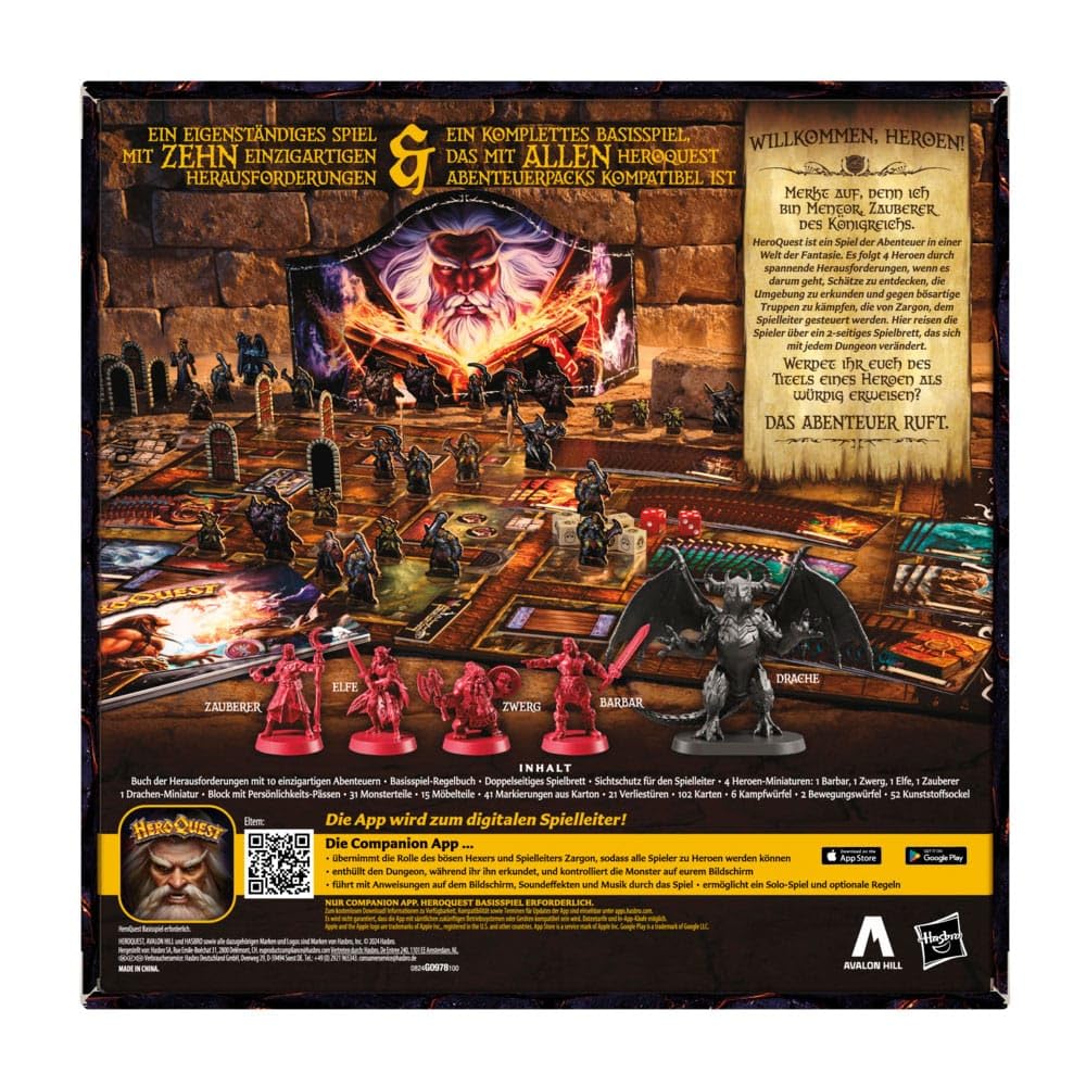Avalon Hill HeroQuest Der Aufbruch gra podstawowa gra planszowa - wersja niemiecka