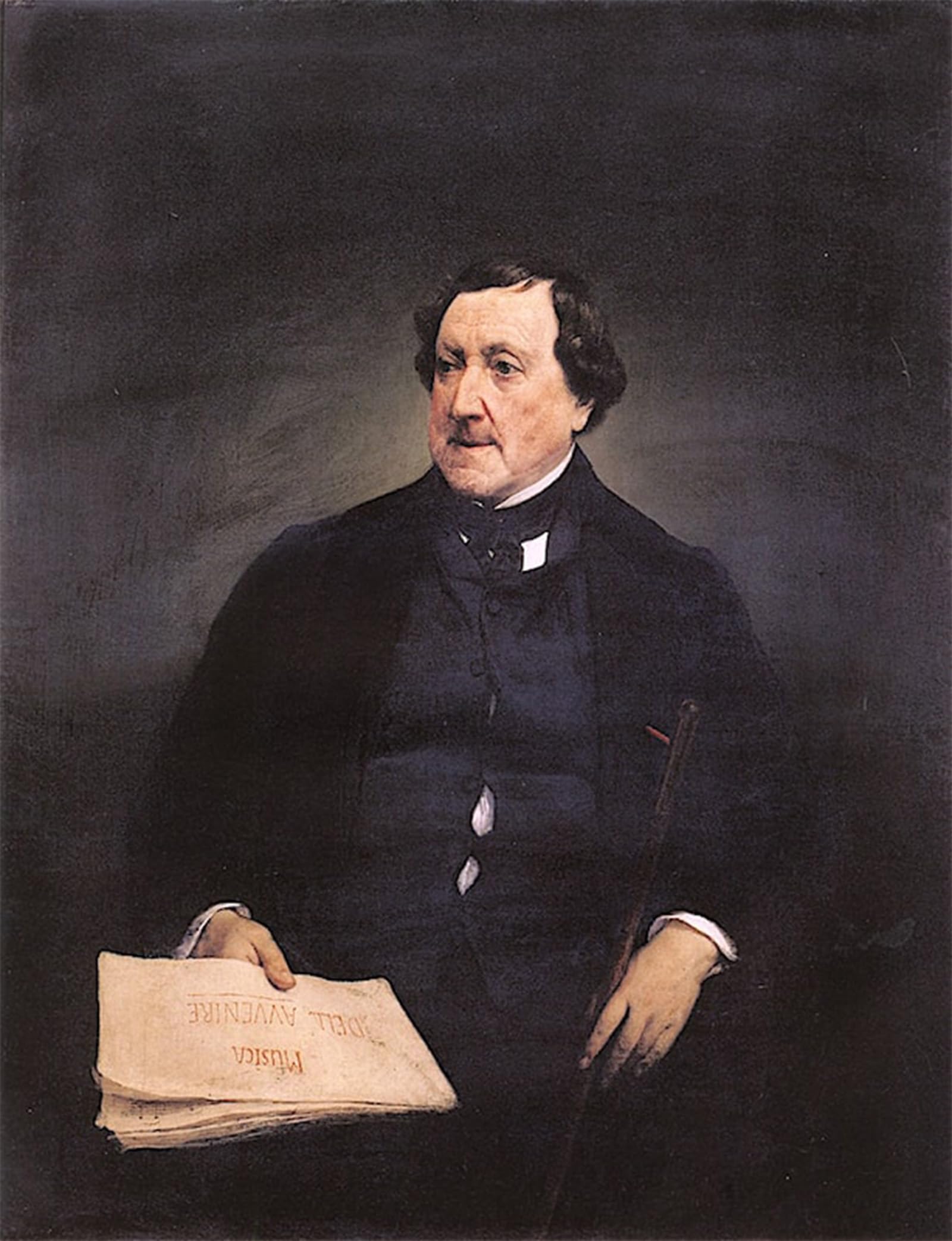 ARTXLXXBN Famous Painting Art Wall Decor Abstract Art Picture Portrait of Giacomo Rossini by Francesco Hayez Animal Pictures for Home Decor 60x90cm