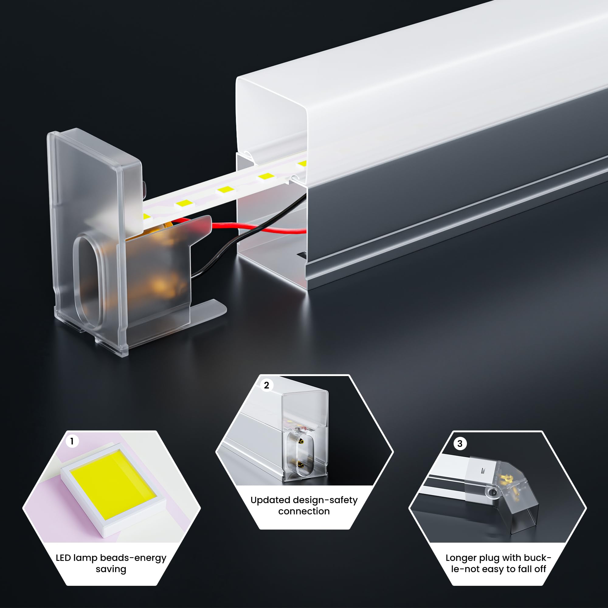 Lampada da garage a LED esagonale, confezione da 25 luci a LED esagonali da 200 W 30000LM 6500K per garage, cantina, magazzino, salone di bellezza per auto, negozio di dettagli per auto, ecc