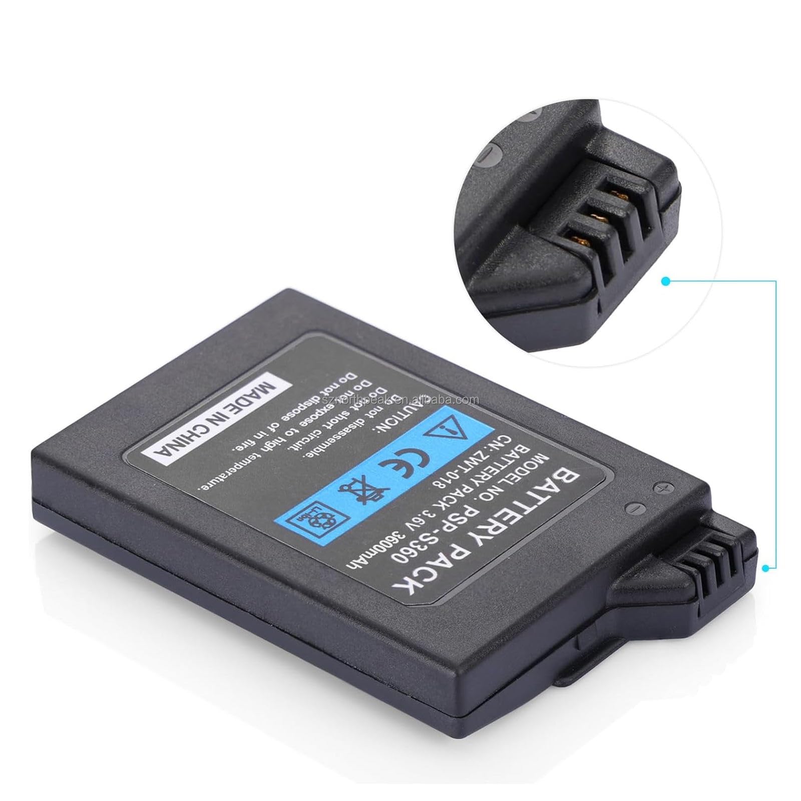 Link-e: Batería Recargable de Repuesto Compatible con la Consola Sony PSP 2000/3000