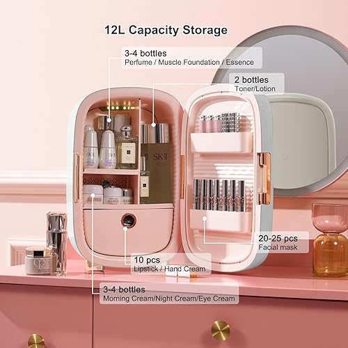 Miniatura 5 de Refrigerador para el cuidado de la piel de 12 litros, refrigerador de belleza para almacenamiento Comestic 50.0 F50F + mini refrigerador inteligente