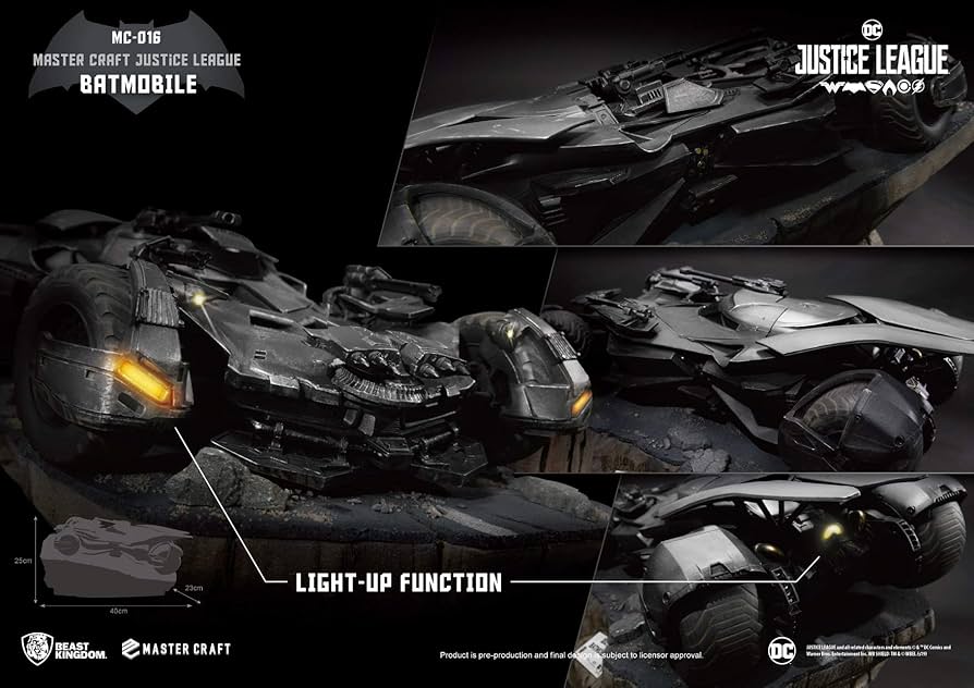 ビーストキングダム バットモービル ジャスティスリーグ スタチュー 樹脂製 Amazon.com: Beast Kingdom Justice League Batmobile MC-016