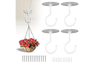 XDW-GIFTS Ceiling Hooks for Hanging Plants, White