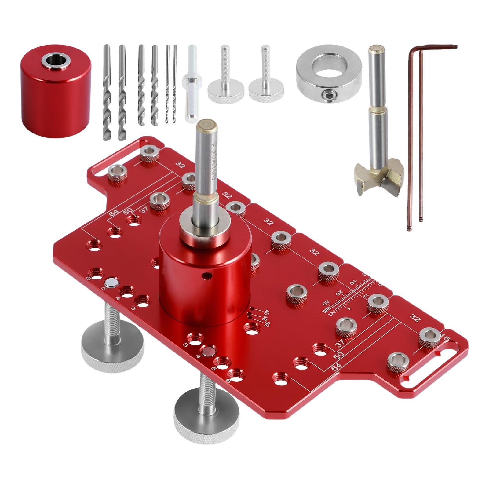 Gabarit de charnière de porte dissimulée, gabarit de quincaillerie | d'armoire en aluminium, Gabarit de matériel pour accessoires d'outils électriques, Gabarit de trou de poche pour charnière d'