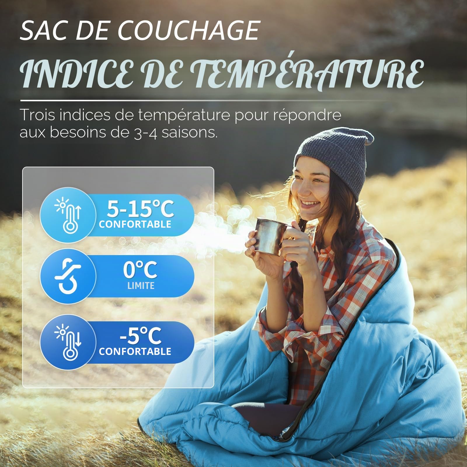 Bessport Sac de Couchage -9℃ pour de Couchage Momie pour Adultes 3-4 Saisons Compact Sac Couchage Sarcophage Grand Froid, Convient pour Le Camping, la randonnée, Les activités de Voyage en Plein air Bessport Sac de Couchage -9℃ pour de Couchage Momie pour Adultes 3-4 Saisons Compact Sac Couchage Sarcophage Grand Froid, Convient pour Le Camping, la randonnée, Les activités de Voyage en Plein air