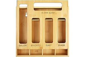 Bamboo Food Storage Bags Organizer