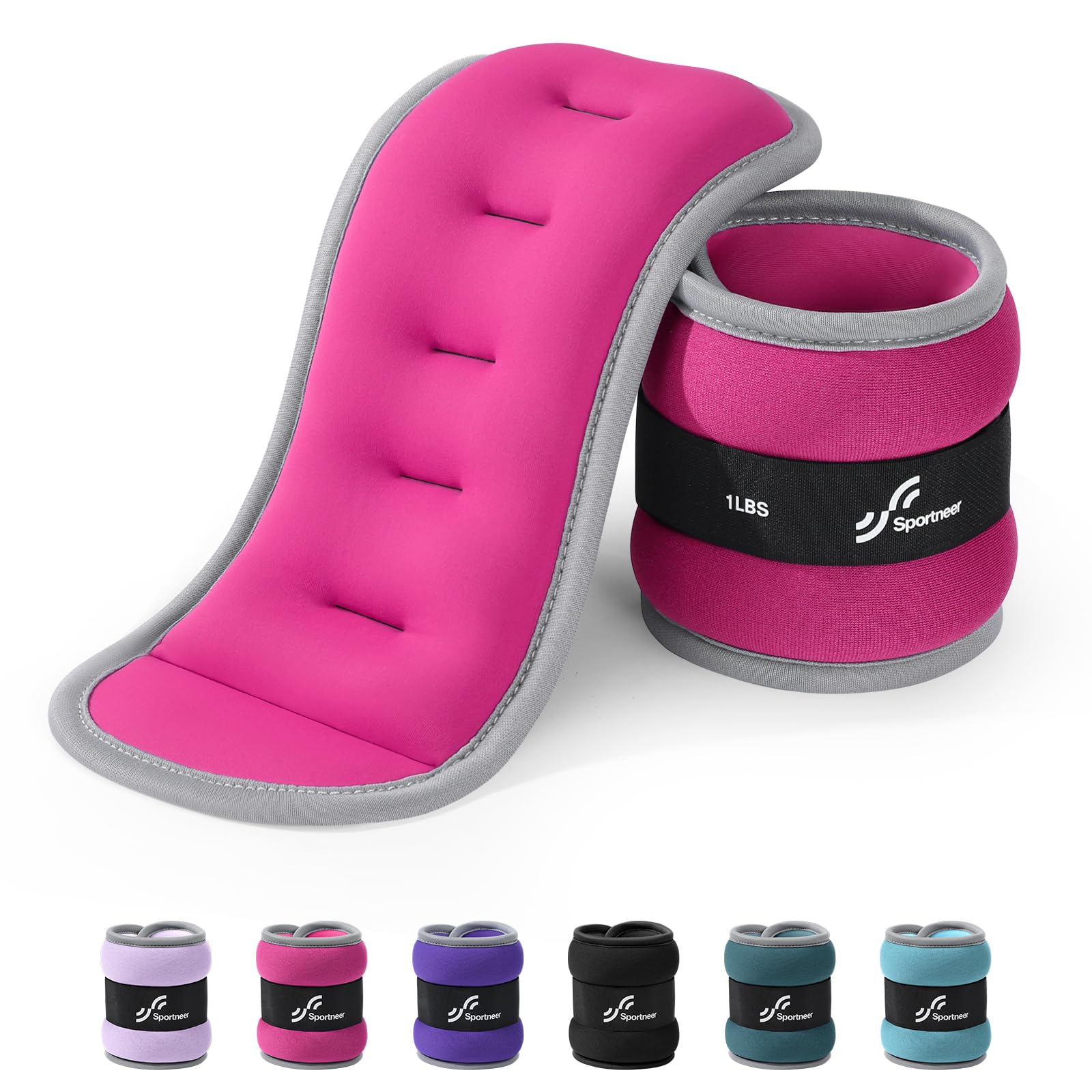 Sportneer Ankle Wrist Weights for Women Men Pair of 1/2/4/6/10 LBS Options
