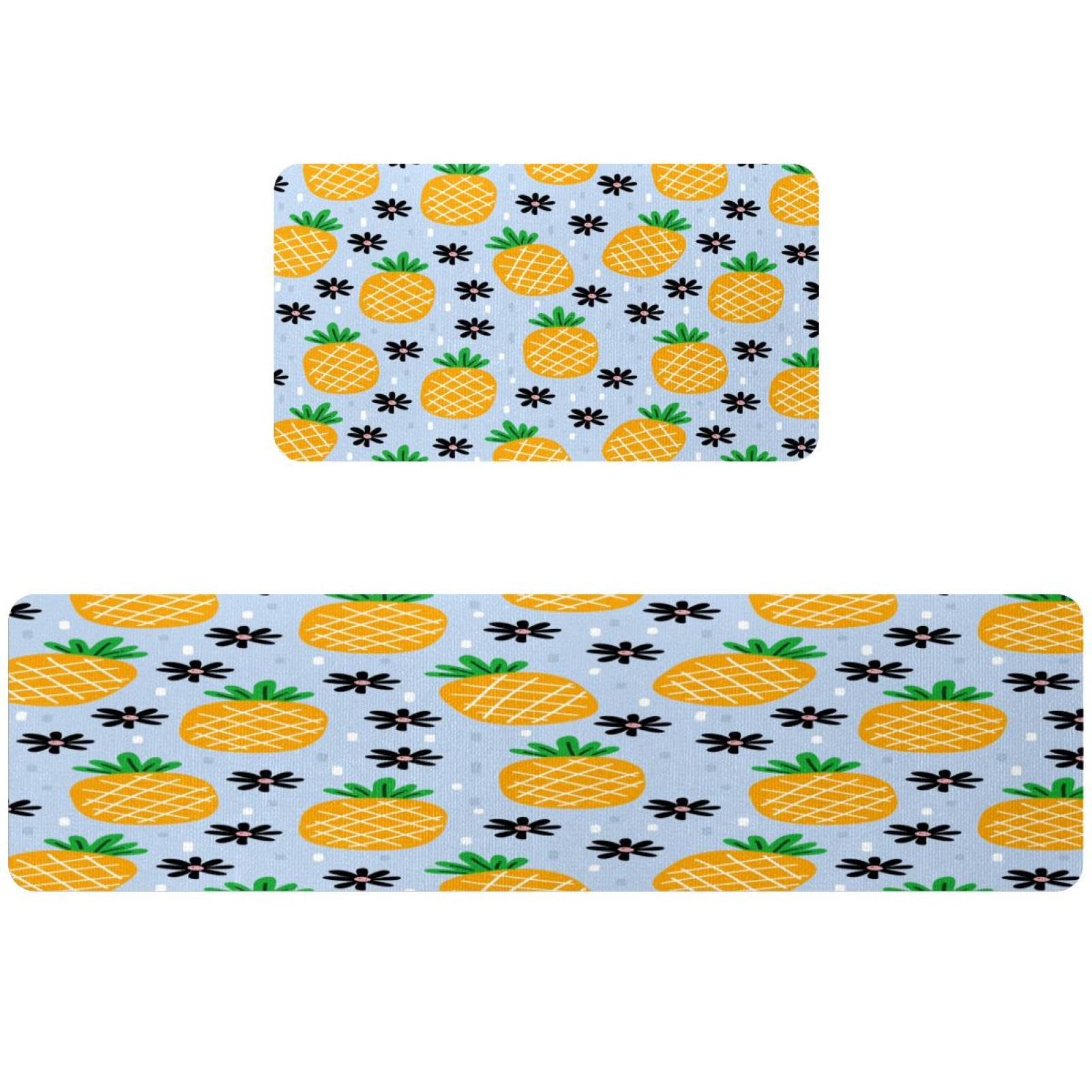 Tapis de cuisine antidérapant lavable lot de 2 tapis de sol buanderie noir