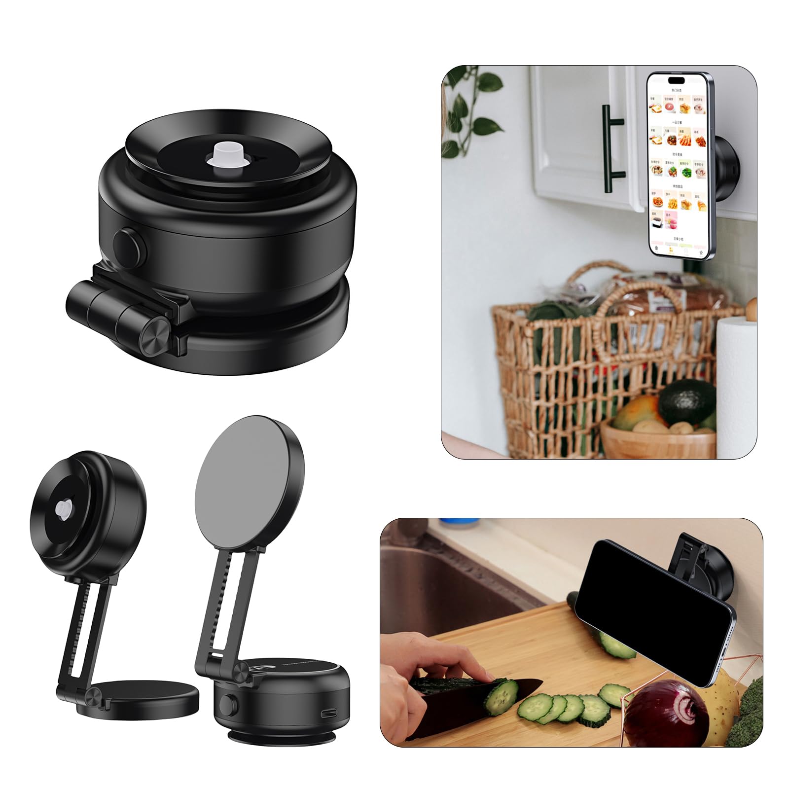 Supporto portatile sicuro per auto con aspirazione a vuoto per navigazione, videochiamate, guida sicura, supporto per smartphone