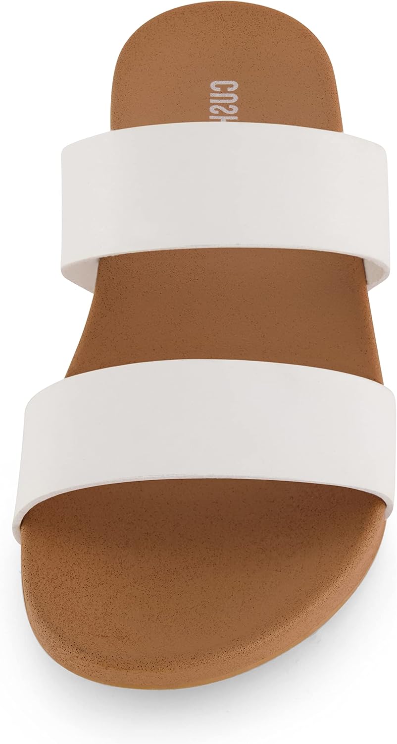 CUSHIONAIRE Josie Womens Sandals – Slip On Two Strap Slides Comfort Flip Flops Beach Sandals for Women - Image 4