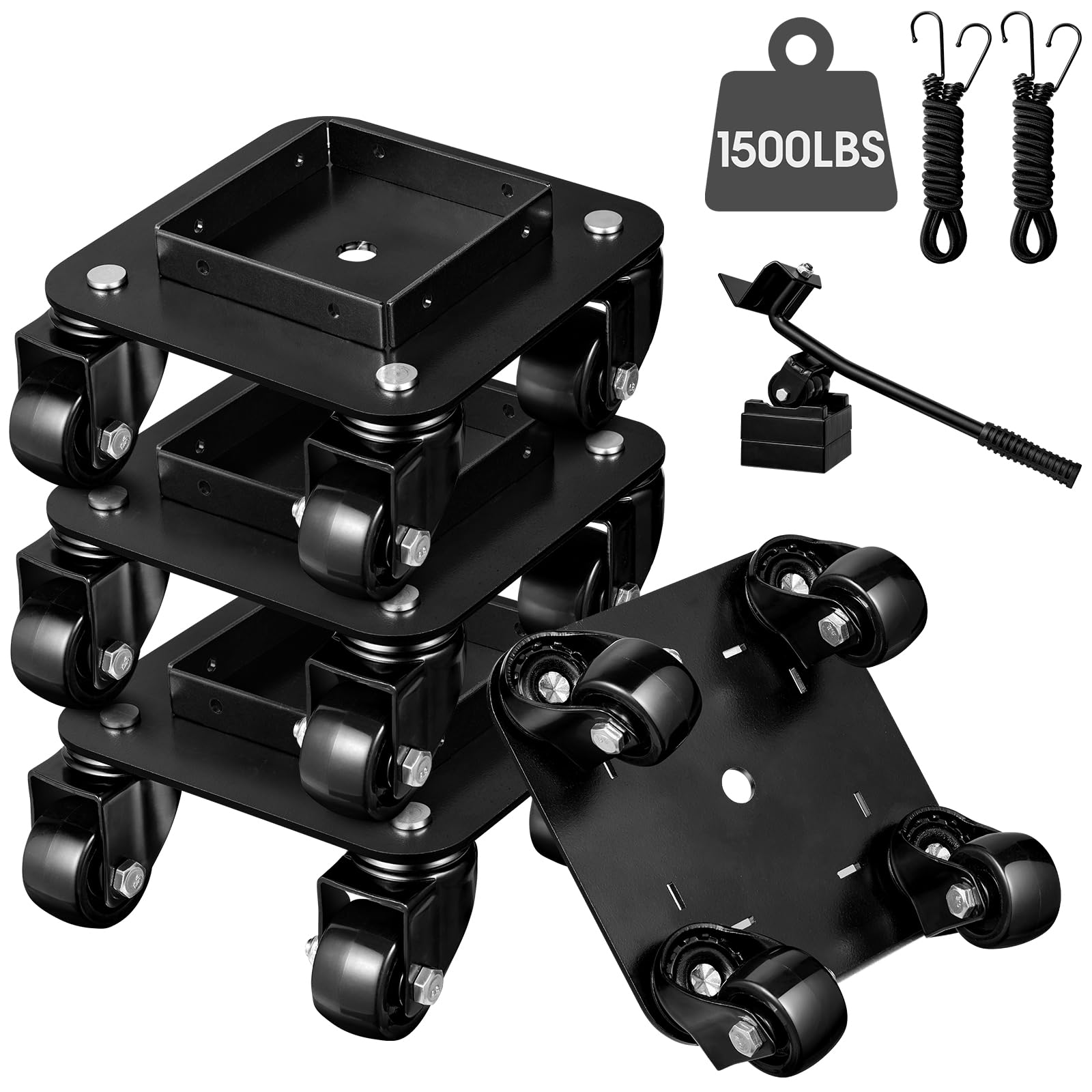 KEDSUM Furniture Dolly with Baffle, 1500LBS Thickened Steel Panel