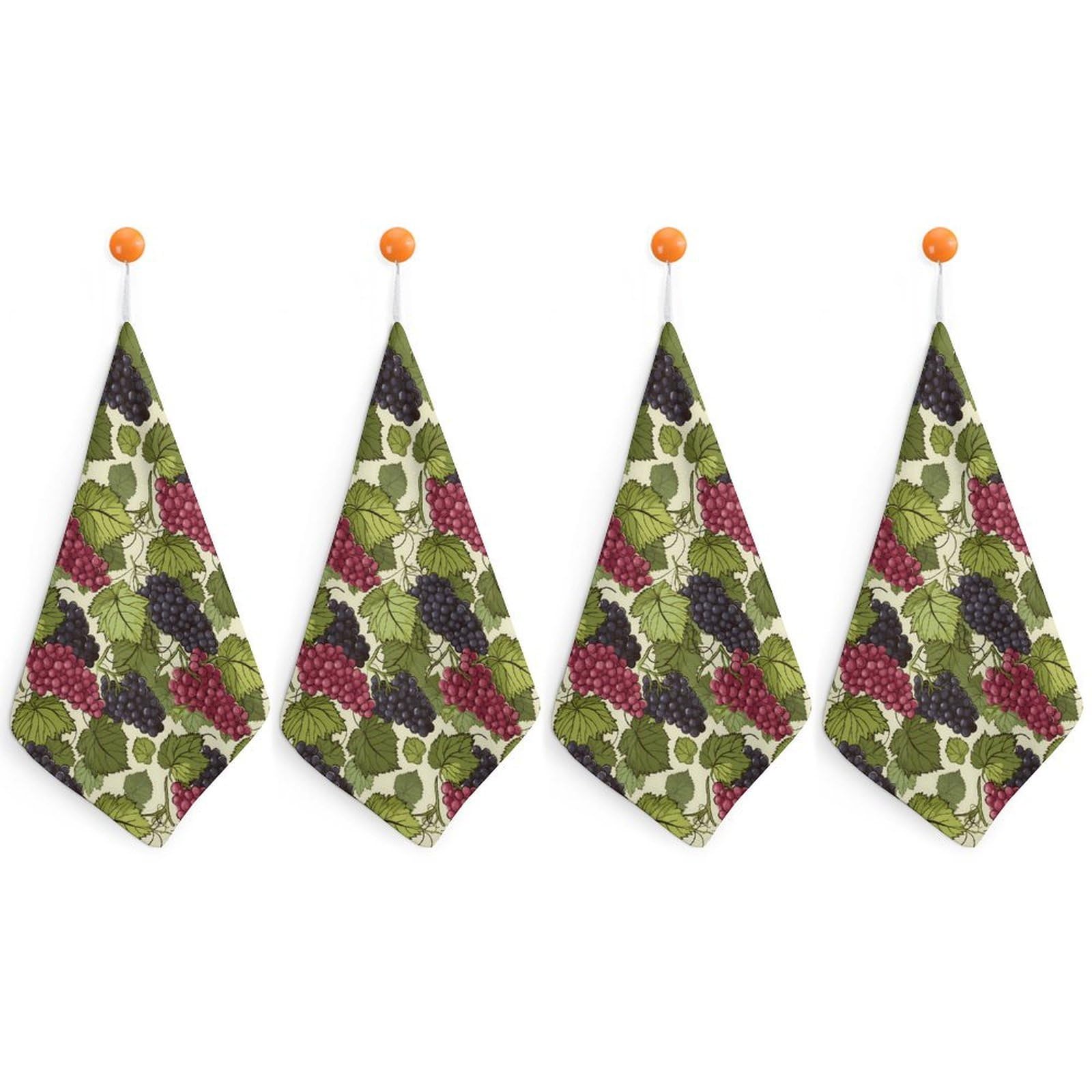 CGSBNGHA Food Grapes Hand Towel Hanging Face Towels Cleaning Cloths Handkerchief for Bathroom Kitchen