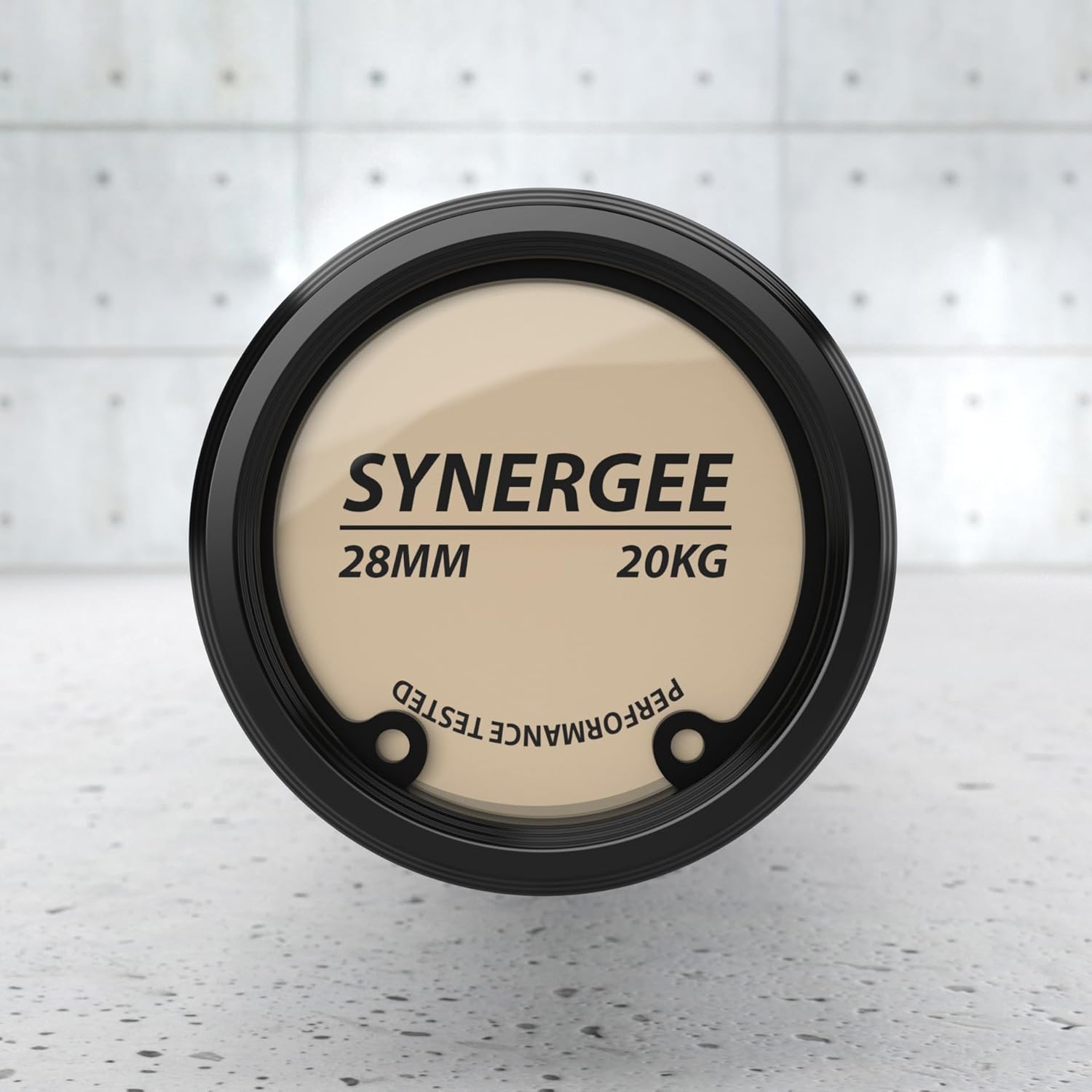 Synergee Games 15kg and 20kg Colored Ceramic Coated Barbells. Rated 1500lbs for Weightlifting and Powerlifting. Black, Red, Grey, Pink