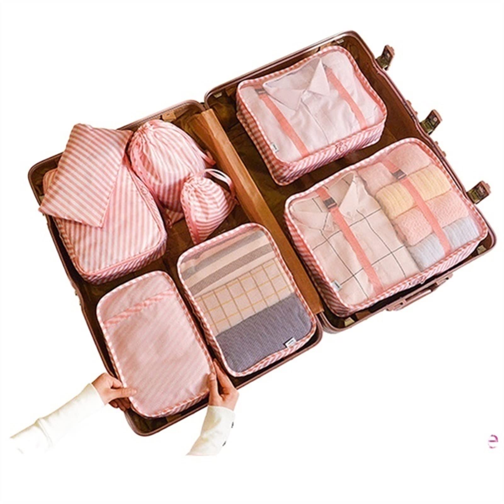 Bag Organizer Travel Belle Vous Lot De 8 Cubes Organisateur De Voyage - Sacs Organisateur De Valise/Bagage - Rangement Valise Organisateur Pour Vêtements, Articles De Toilette, Brosses à Dents & Articles De