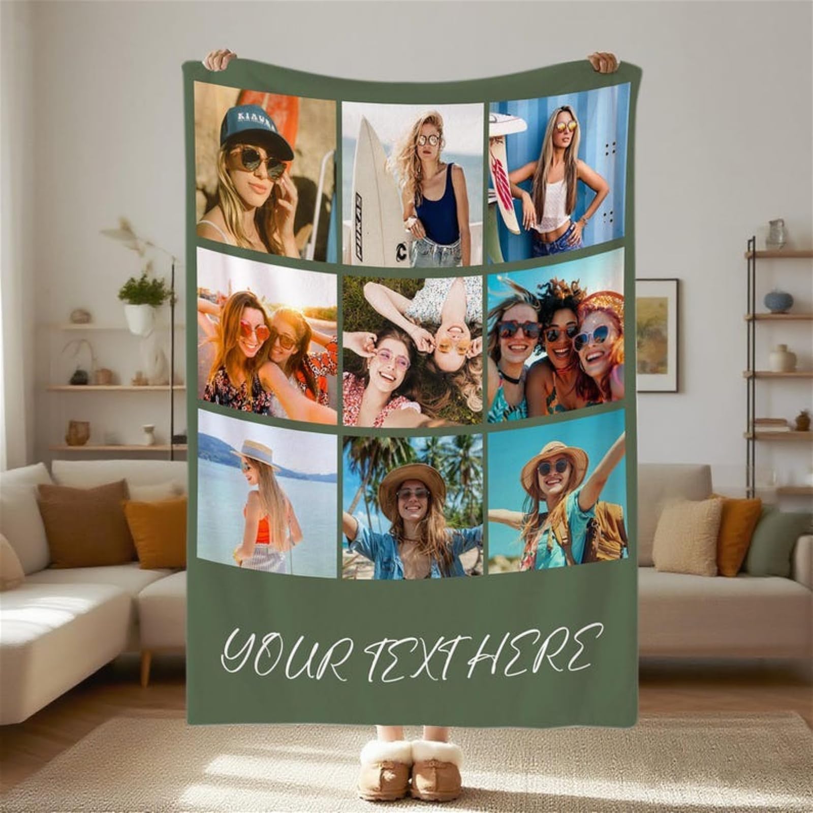 Jeté de photo personnalisé pour la maison, cadeau parfait d'anniversaire