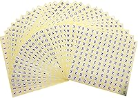 Vista 11 de 20 hojas de 1 a 1000 calcomanías reflectantes impermeables para números láser, calcomanías redondas autoadhesivas para inventario/organización