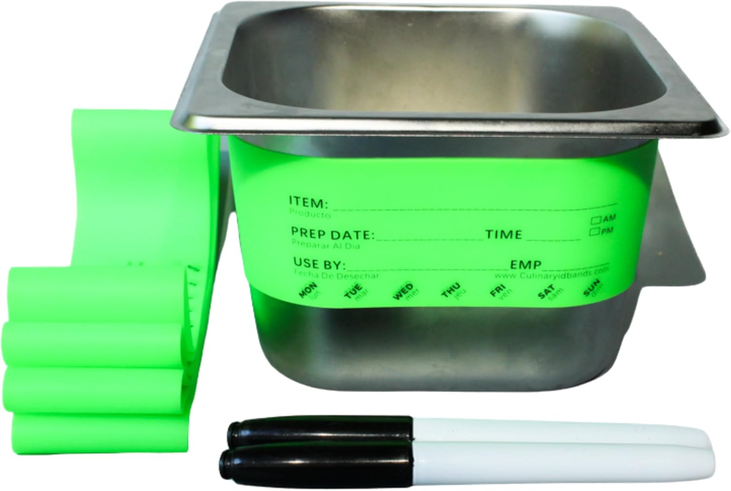 GreenPan Valencia Pro Stainless Steel 8" and 10" Fry Pan Set + Reviews |  Crate & Barrel Culinary IDバンド "Writable Green" 1/6th PAN シリコンPANバンド 6個パック