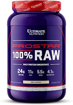 Ultimate Nutrition Prostar 100% Raw Whey Protein Concentrate Powder, 2lb