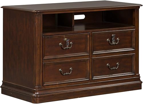 Liberty Furniture Industries Brayton Manor Jr Executive Media - Archivo lateral (46.0 x 8.7 x 31, color marrón oscuro
