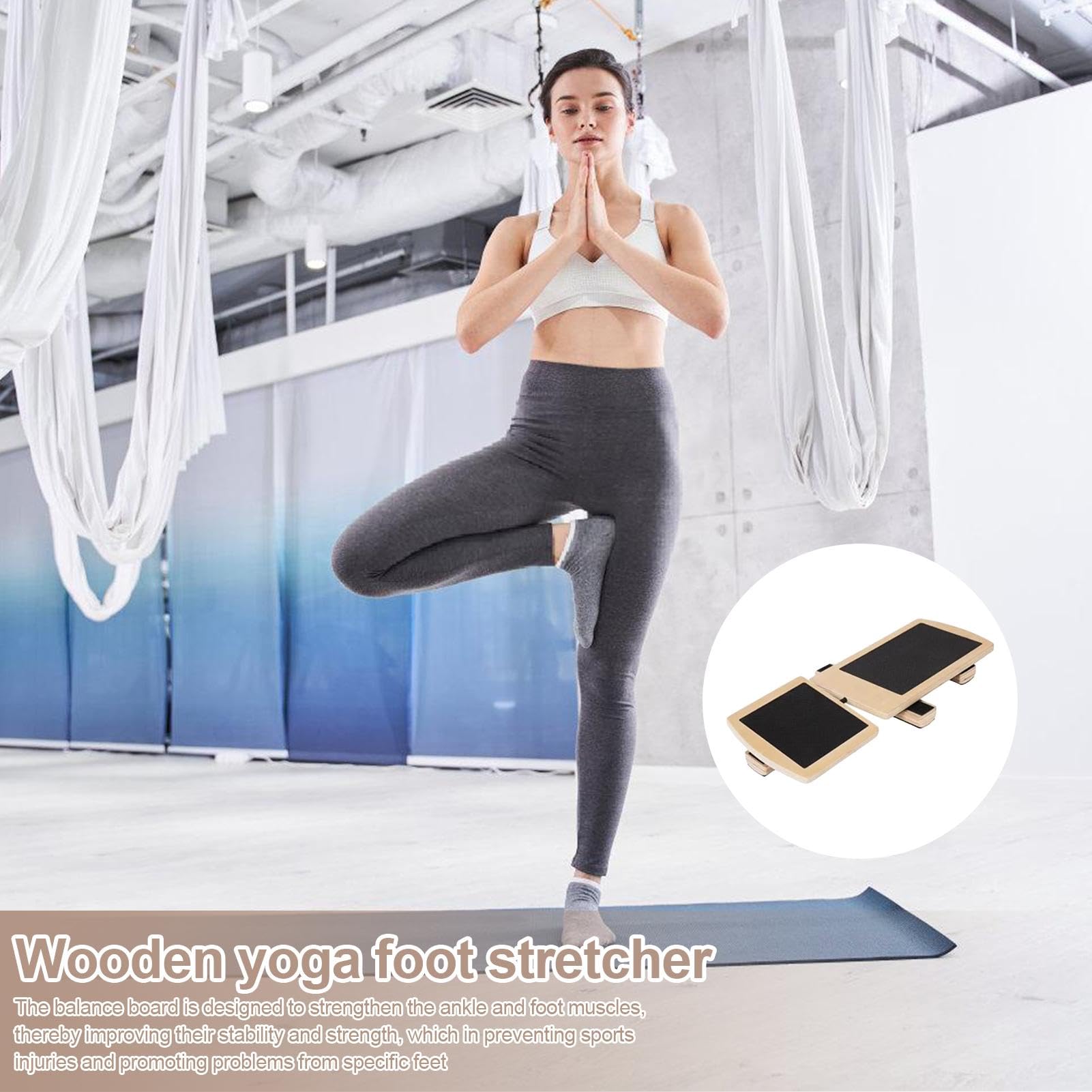 Balance Workout Set – Mit Balance-Board, Schwebebalken (101,6 Cm) & Kork-Massageball