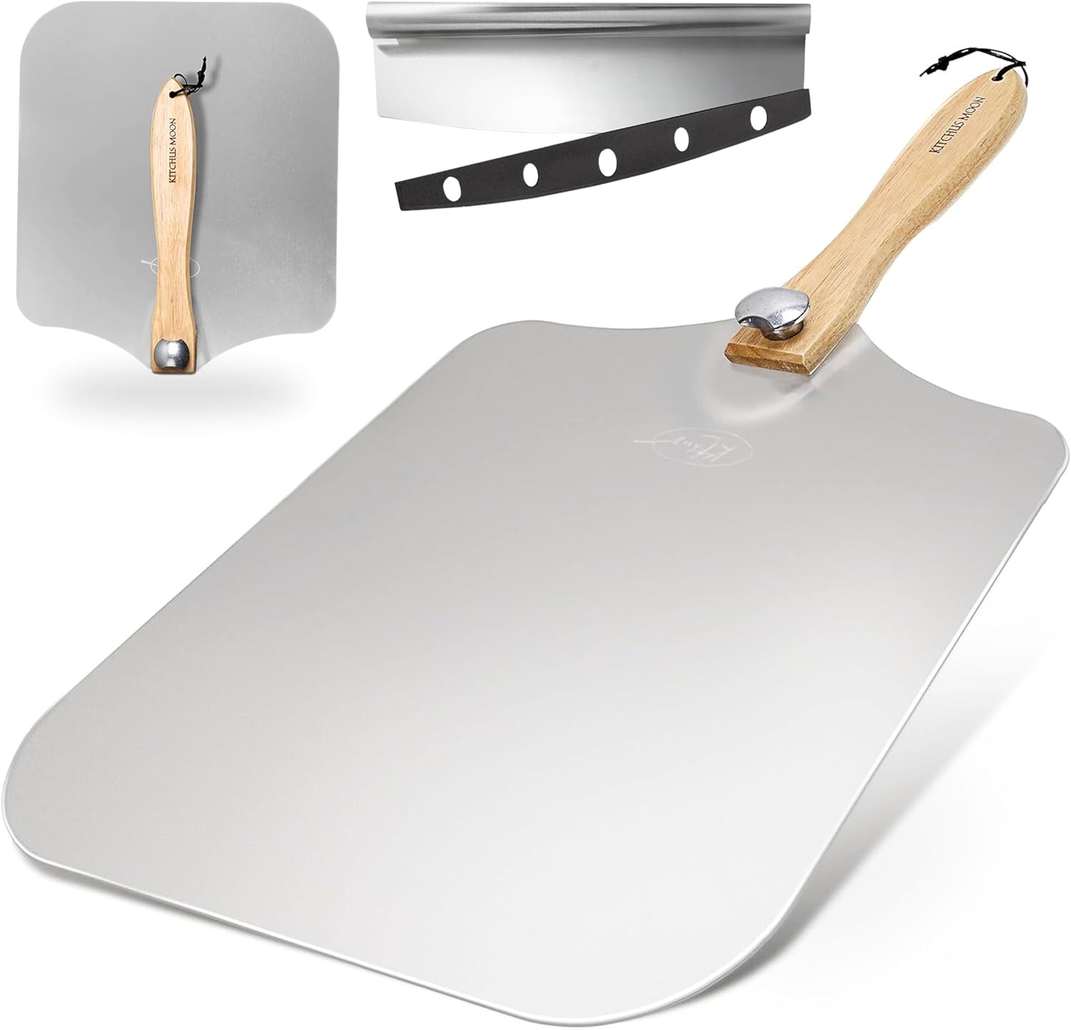 Large Pizza Peel 16 inch – Extra Large Metal Pizza Peel with 14 inch Stainless Steel Pizza Cutter Rocker, Pizza Paddle with Folding Handle (13″x16″ with 14″ Cutter) Large Pizza Peel 16 inch – Extra Large Metal Pizza Peel with 14 inch Stainless Steel Pizza Cutter Rocker, Pizza Paddle with Folding Handle (13″x16″ with 14″ Cutter)