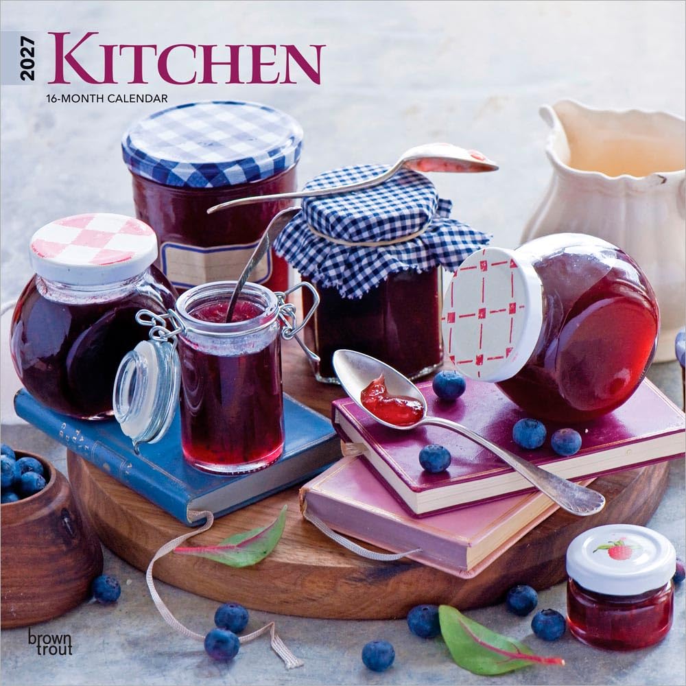 Kitchen 2027 12 X 24 Inch (Hanging) Monthly Square Wall Calendar Plastic-Free: Original BrownTrout-Kalender [Mehrsprachig] [Kalender]