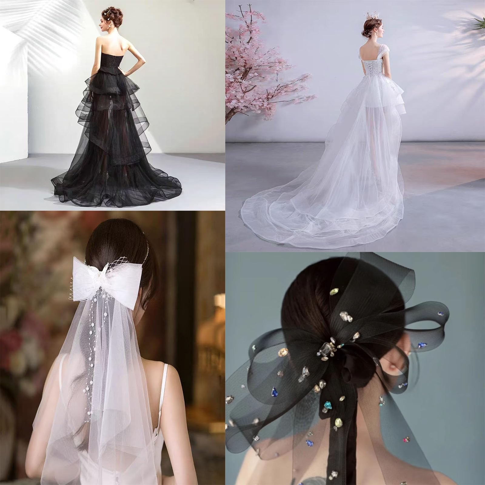 Rollo de trenza rígida de crin de caballo de 1 pulgada de ancho para vestido de novia, baile, vestido formal, accesorios de falda, deshuesado y costura (blanco, 1 pulgada)