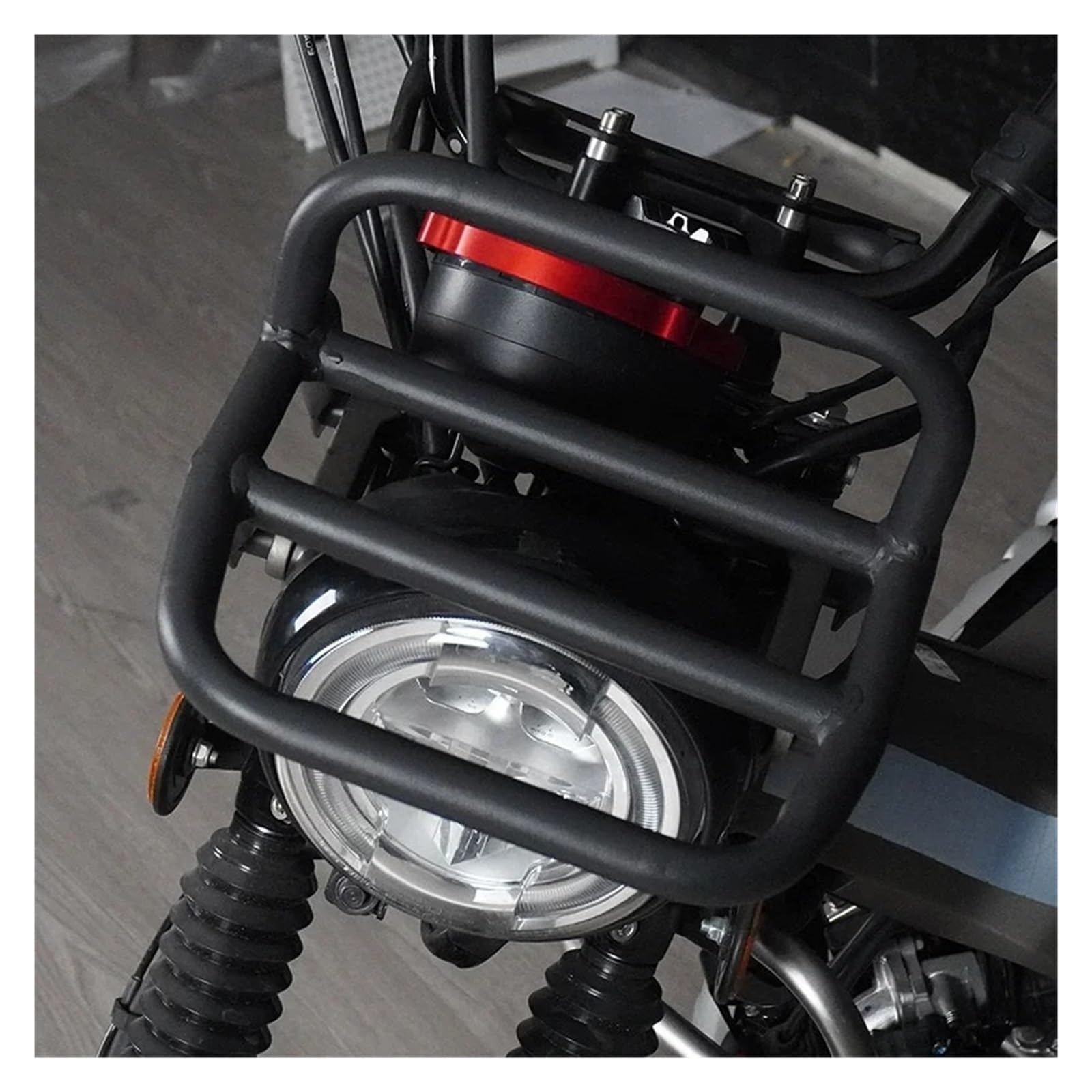 Soporte for portaequipajes Delantero de Motocicleta de Hierro Negro | For CT125 Hunter Cub Trail 125, construcción de hierro, soporte de montaje de maleta estable