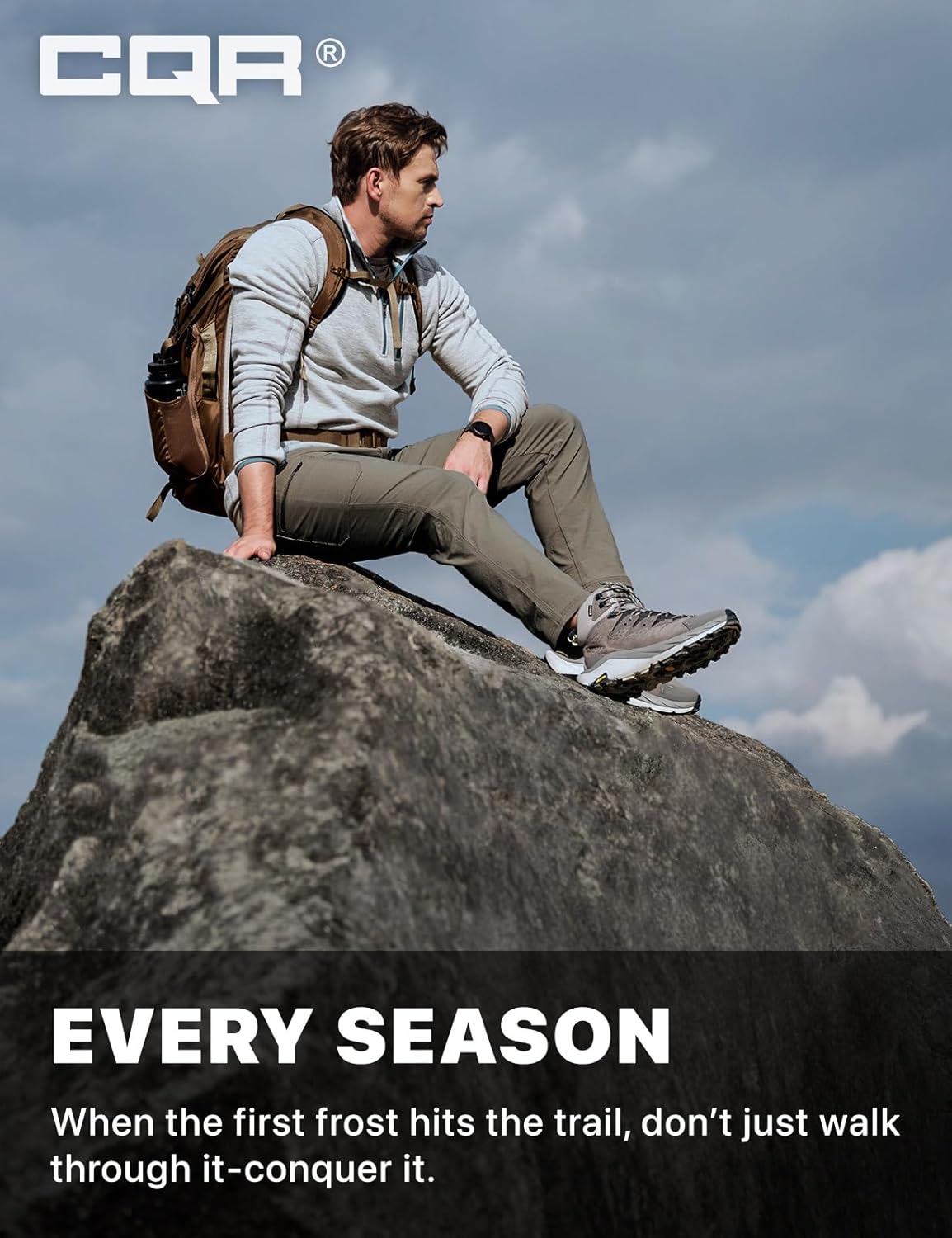 CQR Men's Active Flex Tactical Pants, Water Resistant Lightweight Stretch Cargo Work Hiking Pants - Image 4