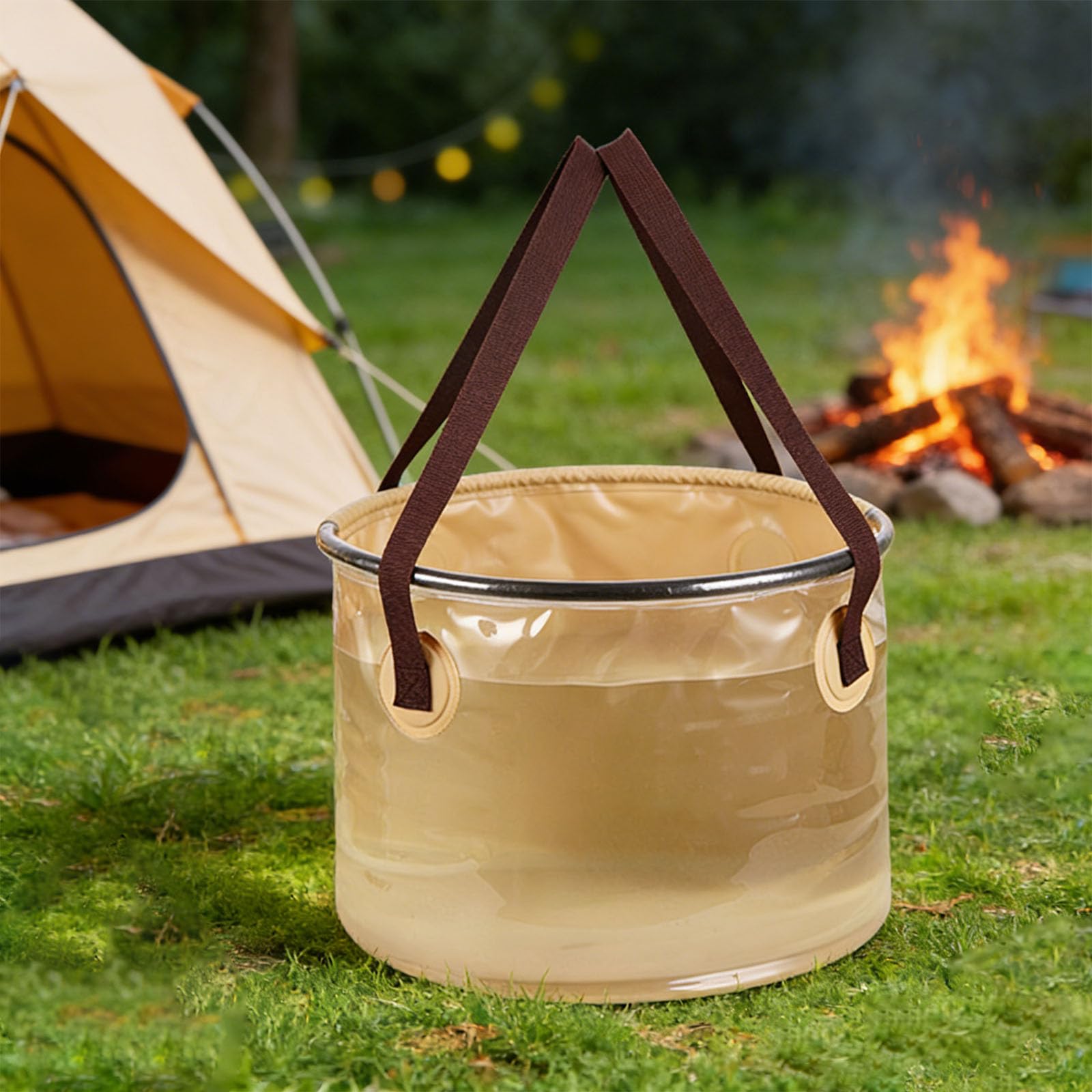 Auslaufsicherer, Faltbarer PVC Wassereimer, 20 l / 30 l, tragbares Design für Camping, Angeln, Outdoor Einsatz mit verstärktem, Wassereimer für Camping, Angeln, Outdoor Aktivitäten mit, PVC
