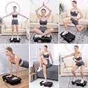 Vibration Plate Exercise Machine with Resistance Bands and Remote, Full Body Workout Platform for Weight Loss, Toning, Home Gym gallery image