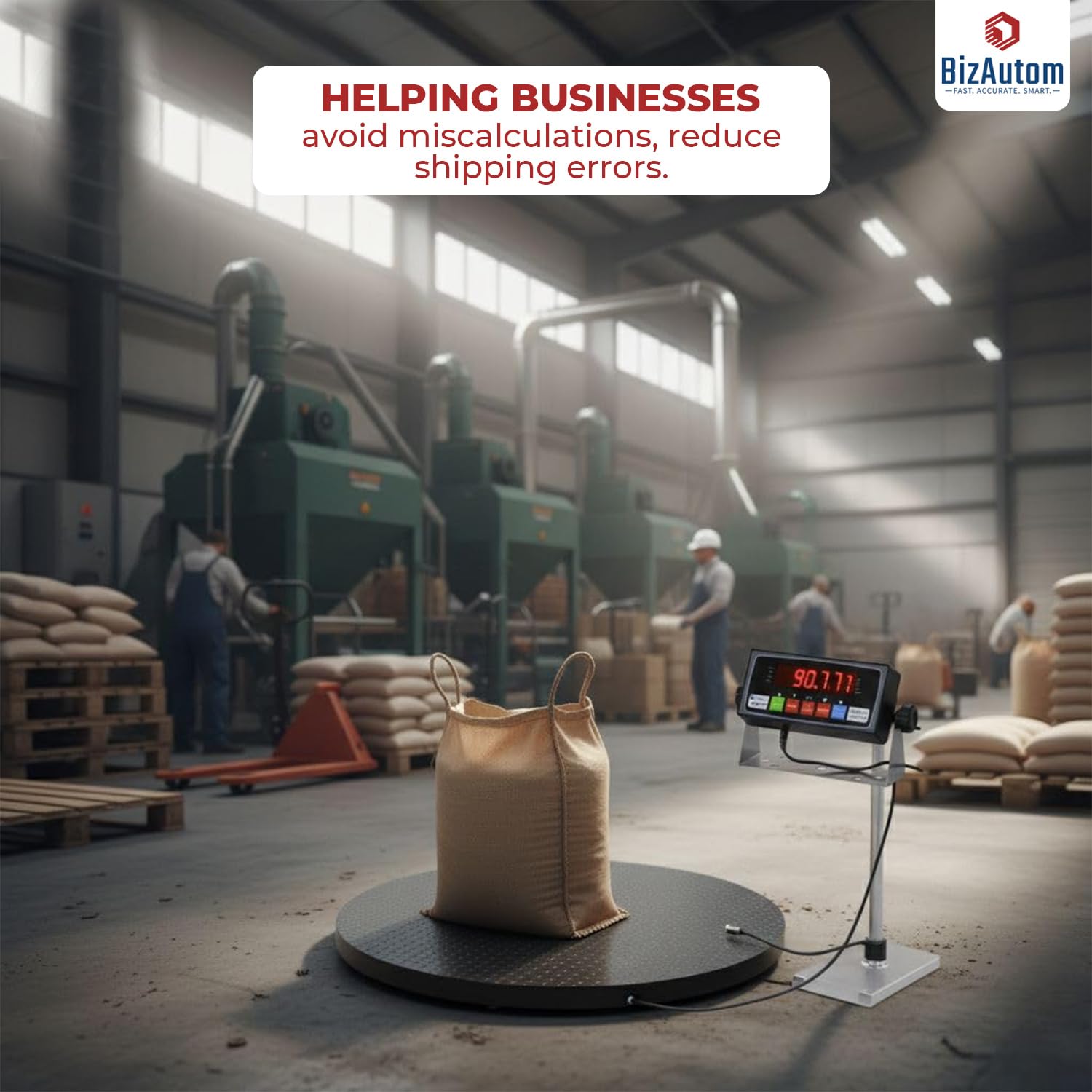 Floor Scale, Industrial Floor Scale in Round Shape, 60"x60"/5'x5' Heavy Duty Shipping Pallet Scale with Digital Indicator, 10000lb Capacity x1lb Accuracy, Commercial & Warehouse Floor Weighing