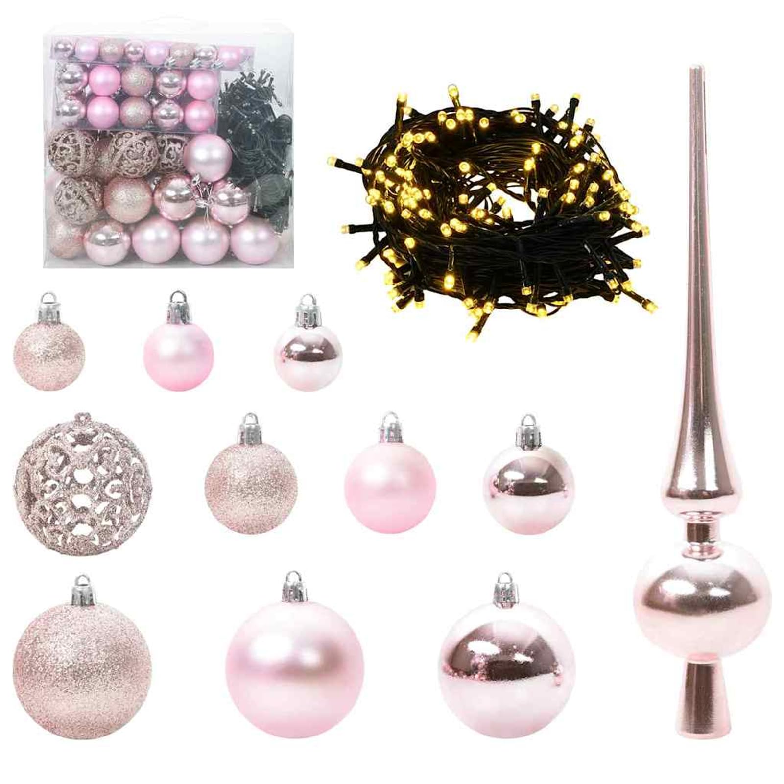 Gecheer Albero di Natale LED 210 cm, con rami in PVC e PE, illuminazione calda, per interni e giardini