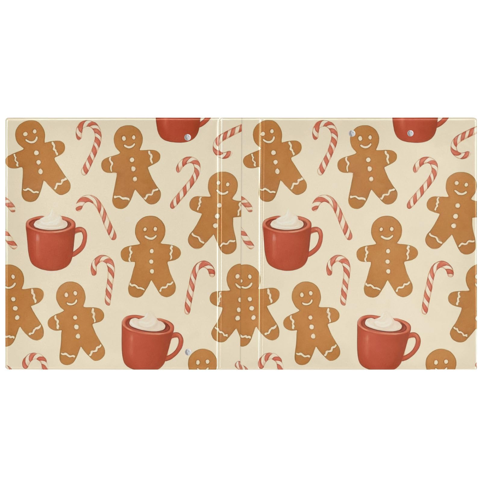 Raccoglitore a tre anelli, 3,8 cm, colore beige pan di zenzero, confezione da 2