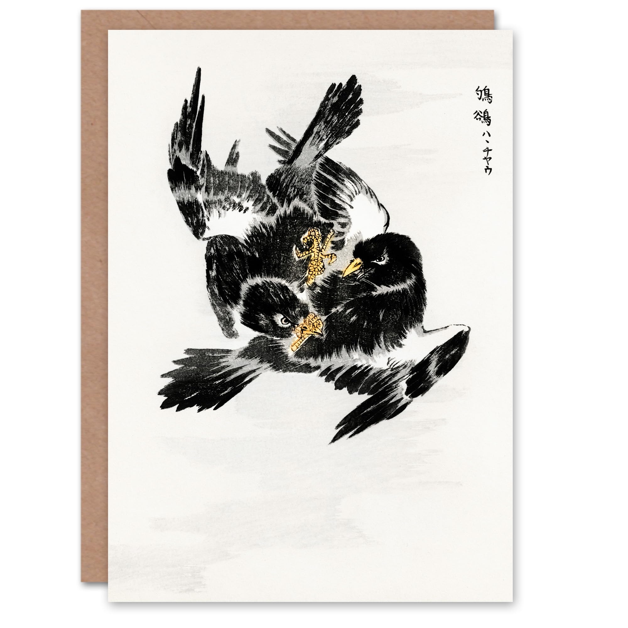 Artery8 Numata Kashu Art Card Jungle Nightjar Bird Fight Japanese