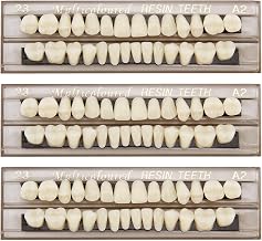 84Pcs False Teeth, Fake Teeth Dental Acrylic Resin Denture, Denture Repair Kit, 23 Shade A2 Upper + Lower Dental Materials for Replacement, for Missing Loose Tooth, 3 Sets, 23 A2
