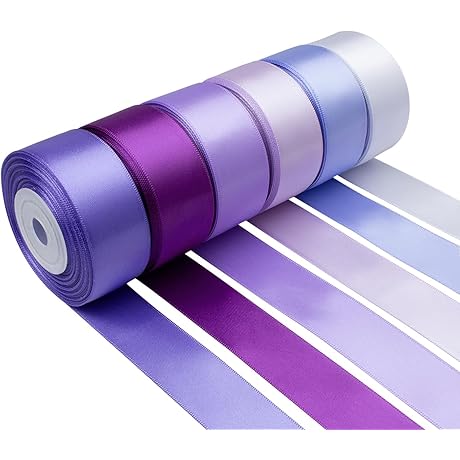 Lavender Ribbon 1 Inch: Perfect for Bouquets, Weddings, Crafts, and Gift Wrapping