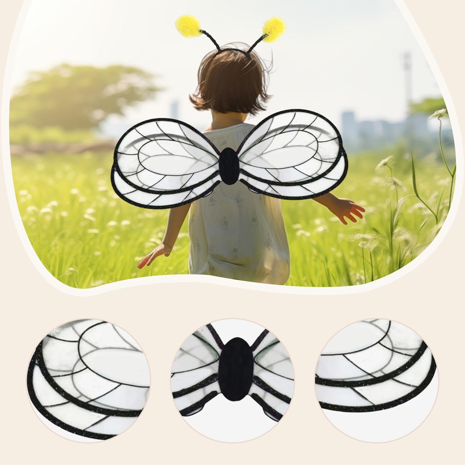 Amagogo 2X d'Ape con Fascia per Capelli, Grazioso Accessorio per Cosplay di Halloween per Eventi, Compleanni E Feste