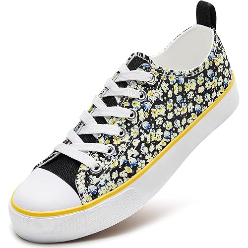 ZGR Women's Canvas Low Top Sneaker Lace-up Classic Casual Shoes for Women