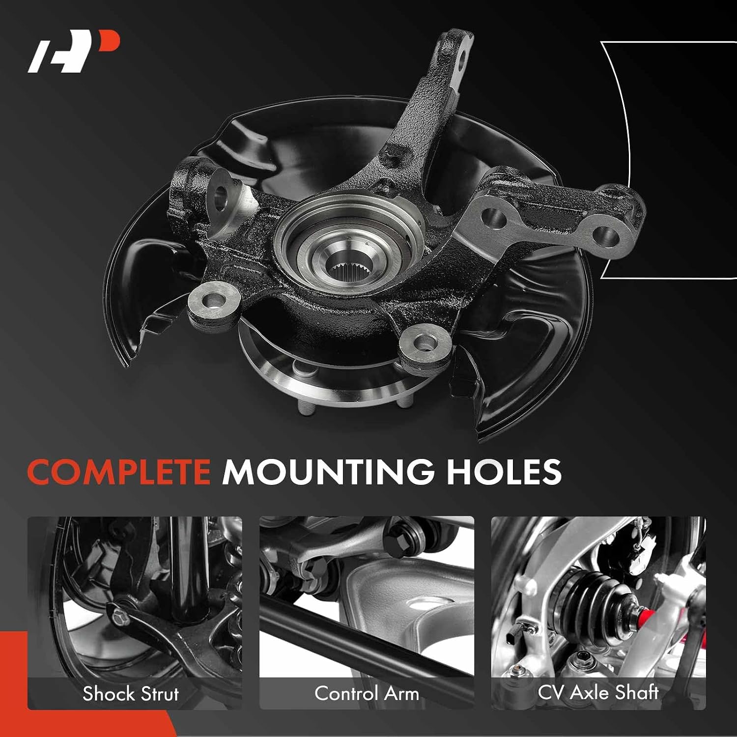 A-Premium 2 x Front Left and Right Steering Knuckle & Wheel Bearing Hub Assembly Compatible with Honda CR-V CRV 2015-2016, Driver and Passenger Side, AWD, Without 16 inch Wheels
