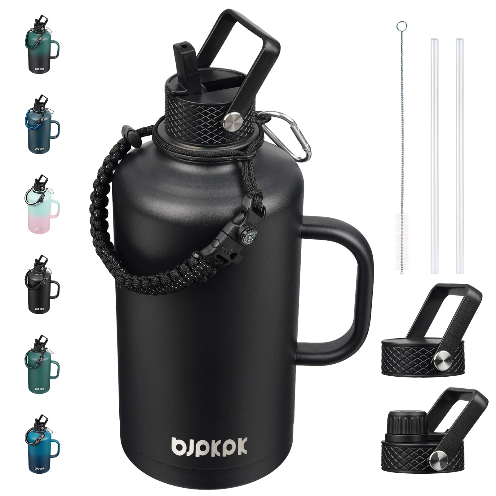 BJPKPK 87oz Insulated Water Bottle with Straw Lid Stainless Steel Water Jug