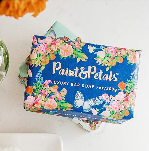 Miniatura 7 de PAINT&PETALS - Jabón perfumado en barra con aroma a flor de pera, azul galaxia, hidrata con manteca de karité, ingeniosamente envuelto, un