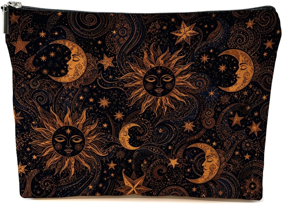 90s Vintage Boho Makeup Bag Gifts for Women Goth Travel Accessory Pouch