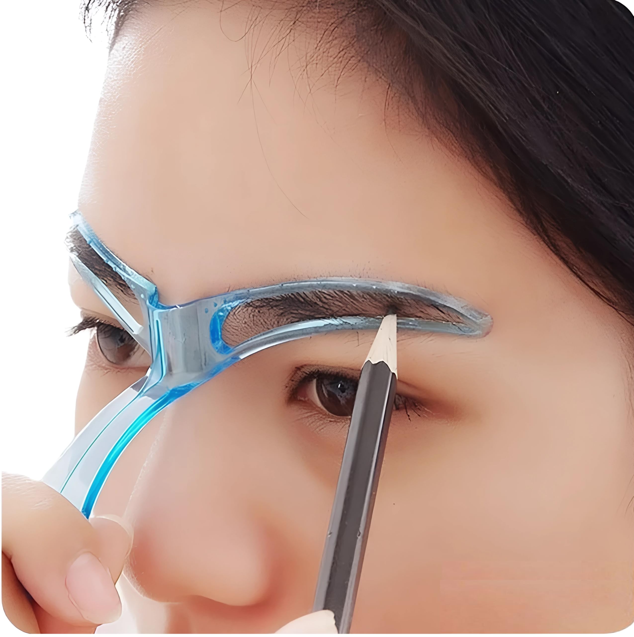 Stencil per sopracciglia per principianti, riutilizzabile per sopracciglia fai da te per 3 minuti di trucco